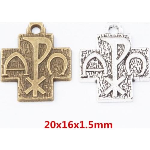 35 pieces of retro metal zinc alloy Cross pendant for DIY handmade jewelry necklace making 7733