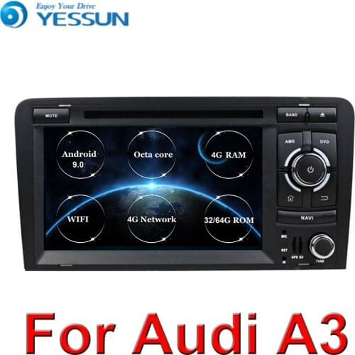 8 core DSP 4G+64G Android 9.0 CAR DVD GPS For Audi A3 8P S3 RS3 Sportback 2006-2012 multimedia player stereo radio
