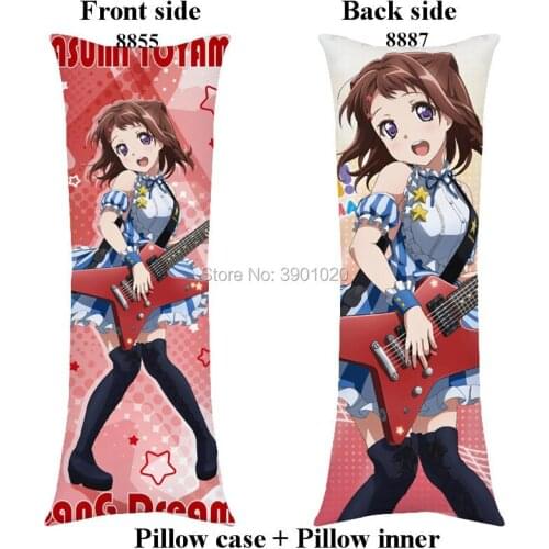 Anime Bang Dream girl body hugging pillow cartoon Toyama Kasumi Saya Yamabuki long pillow
