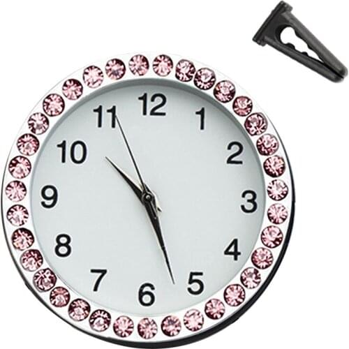 Yolu Car Clock Mini Automobiles Digital Watch Quartz Clocks Stick-on Auto Ornament Car Accessories for Cars SUV MPV