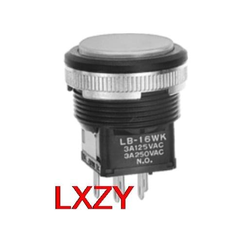 Free Shipping 2Pcs/Lot LB-25WKS1 LB25WKW01 LB-25WK 3A125 250AC Push-Button Switch