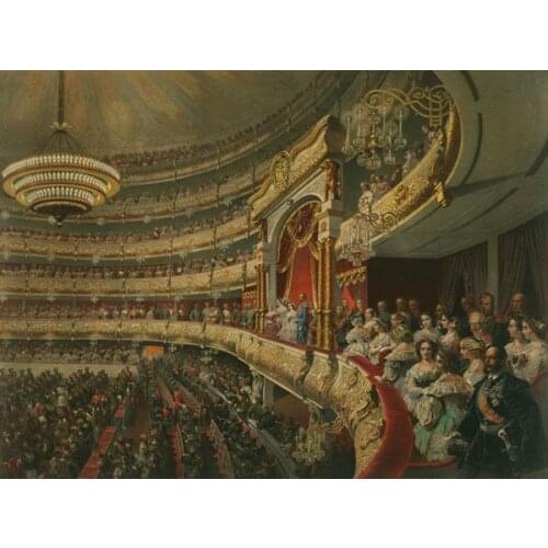 Free shipping classical great hall figures canvas prints court people oil painting printed on canvas decoration picture