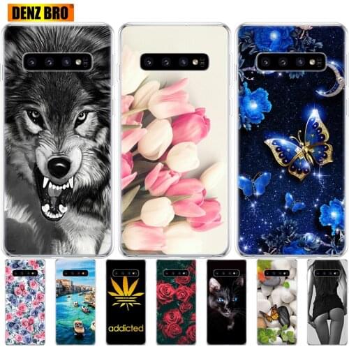 For Samsung Galaxy S10 Case S10Plus Silicone soft TPU Phone cover S10 E Case On For Samsung S10 Plus G975F S 10 SM-G973F coque