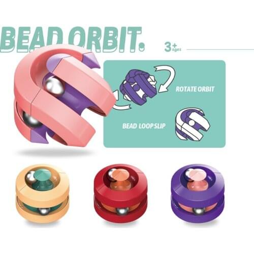 Decompression Gyro Toy Colorful Marble Track Spinner Finger Relieve Stress Children Interesting Educational Toys Gift