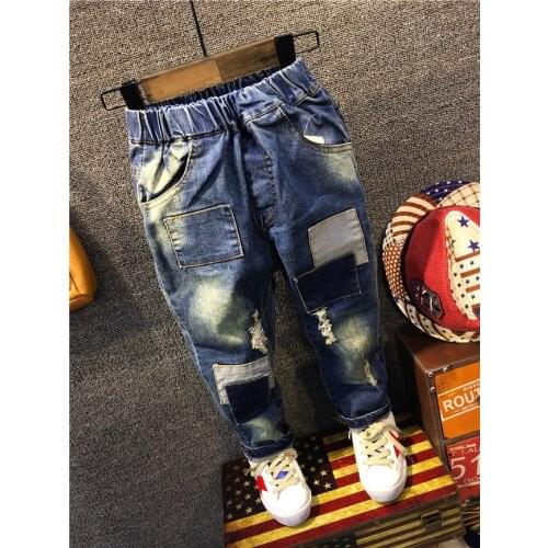 Boys Jeans Children Boys Jeans Kids Fashion Denim Pants Baby Casual Jean Infant Boys Brand Slim Fit Pants Kids Trousers (A6665