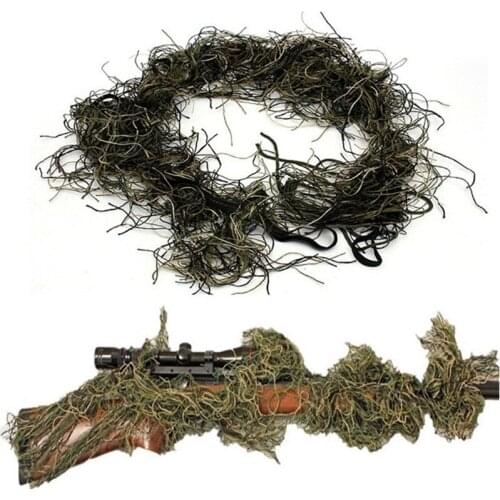 Elastic Synthetic Fiber Rifle Gun Wrap Cover for Ghillie Suits Paintball Airsoft Rifle Camoflauge Hunting Accessories