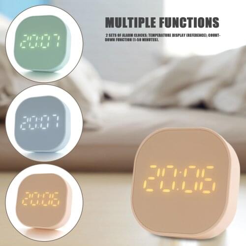 Electronic Digital Clock With Night Light Bedside Clear Display Alarm Clock With Temperature Display For Living Room Decor