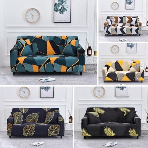 Geometric Pattern Sofa Covers Sectional Elastic Stretch Slipcover for Living Room All-inclusive Couch Cover 1/2/3/4 Seater