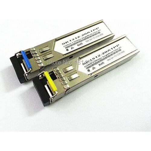 Hot Sale 2pieces/lot WDM/BIDI SFP Module 1.25G sfp bidi SMF 20km