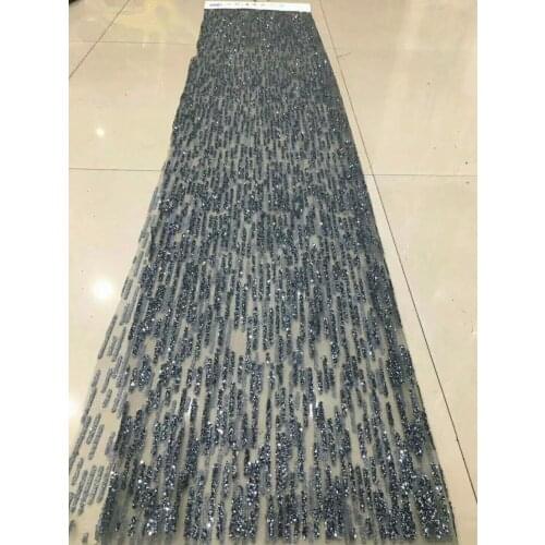 Hot selling SYJ-121658 african tulle net lace fabric lace for party dress tulle lace fabric with glued glitter