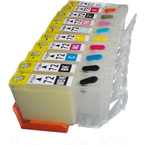 Einkshop PGI-72 Refillable Ink Cartridge For Canon PGI72 PGI 72 PIXMA PRO-10 pro10 pro 10 Printer With one time chips