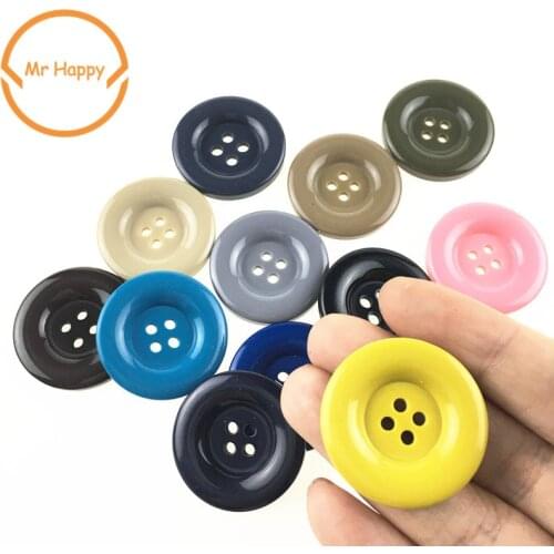 4-Holes 30mm Round Plastic Resin Buttons Fit sewing Scrapbooking DIY Accessories For Clothing Suit /Fashion Overcoat Buckle