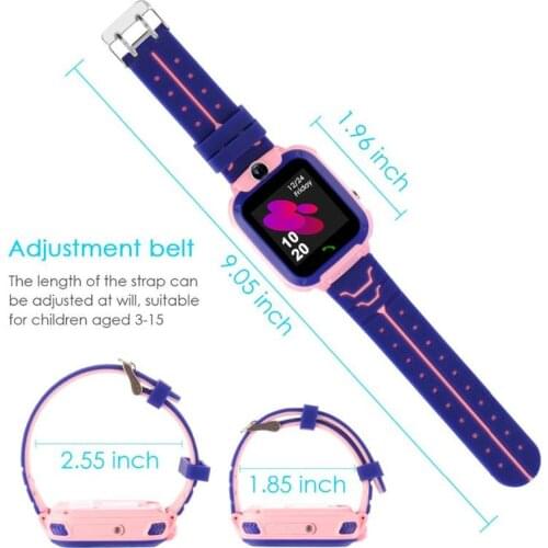 LBS IP68 Z5 English Kid Wristbands On-Wrist Remote Control Push Message Camera SIM Card SOS Dial Call QQ WeChat Baby Gift Q12