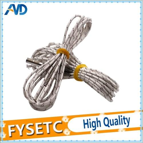 1pc Heating tube 6*20mm 12V 24V 50W Ceramic Cartridge Heater 1M 2M &Mendel For V6 J-head Extruder 3D printer part