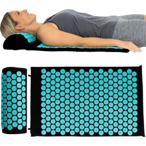 Non-Slip Fitness Pilates Exercise Pillow Yoga Mat Acupressure Cushion Massage Mat Applicator Relieve Stress Back Body Pain Spike