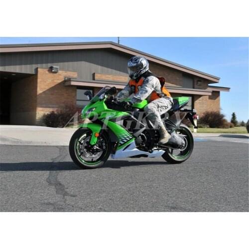 New ABS Plastic Shell Motorcycle Fairing kit Fit For kawasaki Ninja ZX10R 2008 2009 2010 08 09 10 ZX-10R Green White