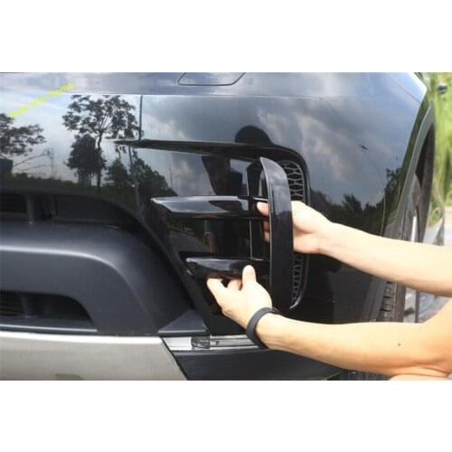 Lapetus Front Head Fog Lights Lamps Eyelid Eyebrow Cover Trim For Land Rover L462 Discovery 5 2017 - 2020 Auto Accessories