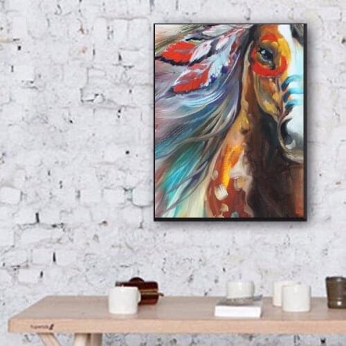Large Size posters Horse Painting Abstract Canvas painting Modern Horse Oil Painting On Canvas Handmade Animal Pictures Wall Art