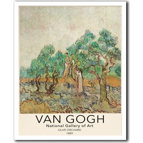 Van Gogh Olive Orchard Print, Gallery Wall Print, Exhibition Poster, Van Gogh Painting, Mid Century Wall Art, Printable Wall Ar