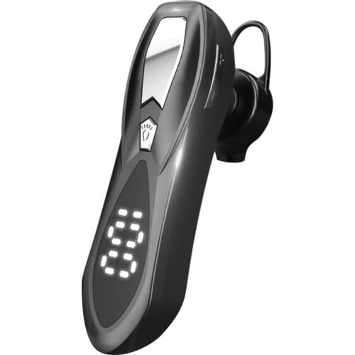 REXLIS 1PC Wireless Earpiece with Battery Display V5.1 Hands-Free Earphone with Built-in Mic