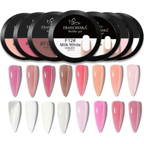 Pink Clear UV Nail Gel Nail Extension Builder Gel UV LED Lamp Nail Varnishes Long Lasting Nail Color Gel Nail Art Manicure Gel