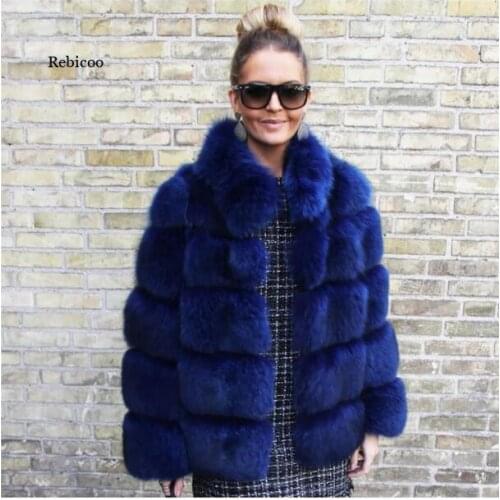 Winter Women High Quality Faux Rabbit Fur Coat Luxury Fur Coat Loose Lapel OverCoat Thick Warm Plus Size Female Plush Coats