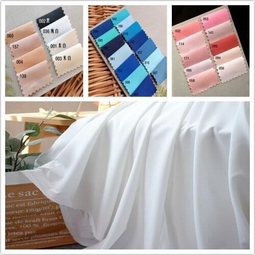 1Meter 60Colors Opaque Soft Clothing Lining Solid Color Fabric Polyester Cloth Bedding Lining Baby Cloth Skirt Fabric