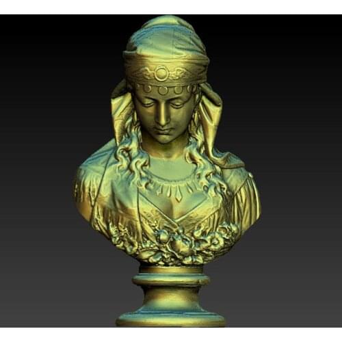 3d stl model for cnc router engraving carving in STL file format Bust sculpture maiden women