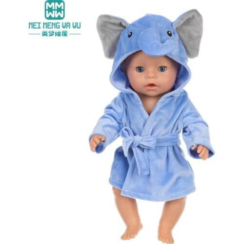 Baby clothes for doll fit 43cm new born doll accessories Fashion multicolor cartoon pajamas Girls gift