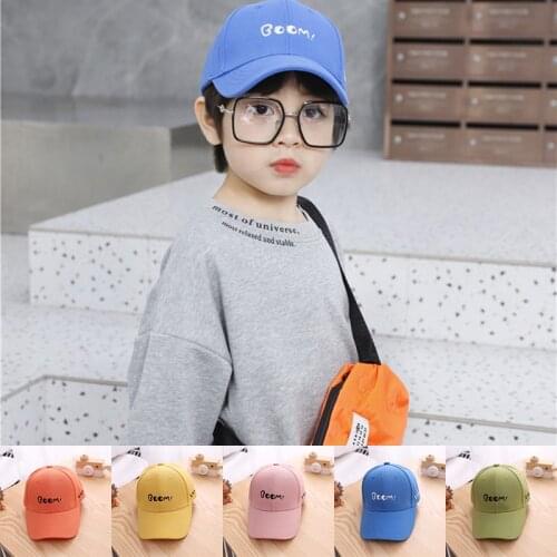 Childrens Spring and Autumn Alphabet Embroidery hats Boys/Girls Adjustable Baseball Caps Children Outing Sun hats Kid Hat