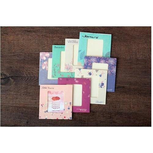 DIY 3 inches hanging paper photo frame wall photo frame for home decoration colorful series 8 design / set