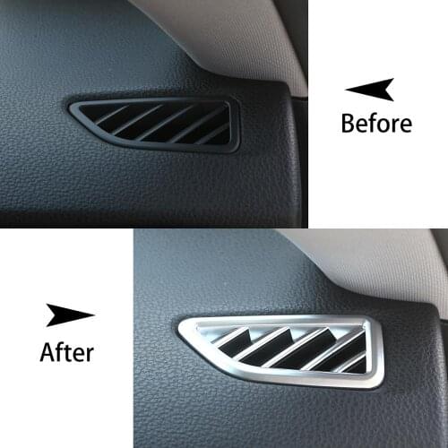 For Alfa Romeo Stelvio 2017-2019 ABS Chrome Dashboard Air Conditioning Vent Outlet Frame Cover Trim Interior Accessories 2pcs