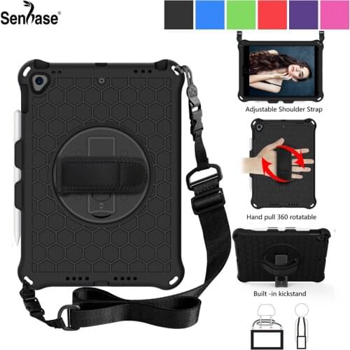 For iPad 10.2 2019 2020 7th 8th Gen A2198 A2232 A2428 A2429 Case EVA Kids Safe Shockproof Hand Shoulder Strap Stand Tablet Cover