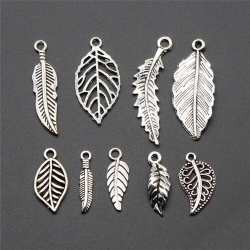 Hot 10pcs Small Leaves Charms Pendant Diy Jewelry Findings Accessories