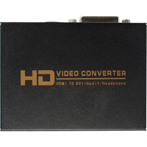 HDMI to DVI with Audio Converter Adapter + Optical output and 3.5mm audio jack 1080P for HD Projector TV Blu-Ray DVD PS4 Xbox360