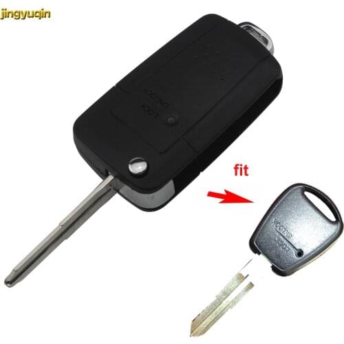 Jingyuqin Car Key Shell Key Case for Hyundai Solaris Null Uncut Blade FOB Car Accessories 1 Button