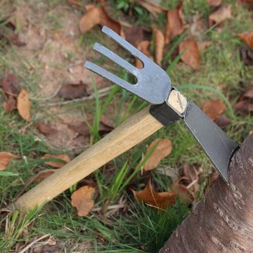 K1KA Multifunctional Anti-bending Easy to Use Garden Hoe and Cultivation Loosening Soil Hand Tool Non-Slip Handle Tool