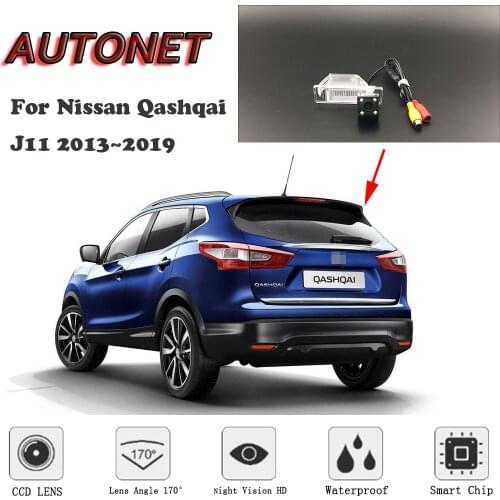 AUTONET HD Night Vision Backup Rear View camera For Nissan Qashqai J11 2013~2019 CCD/Parking Camera/license plate Camera
