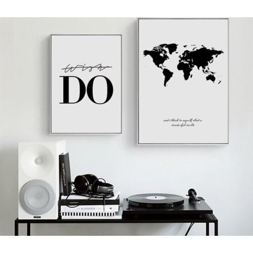 Do and Map Canvas Painting Wall Art Print Nordic Posters And Prints Wall Pictures For Living Room Decoration Pictures Unframed