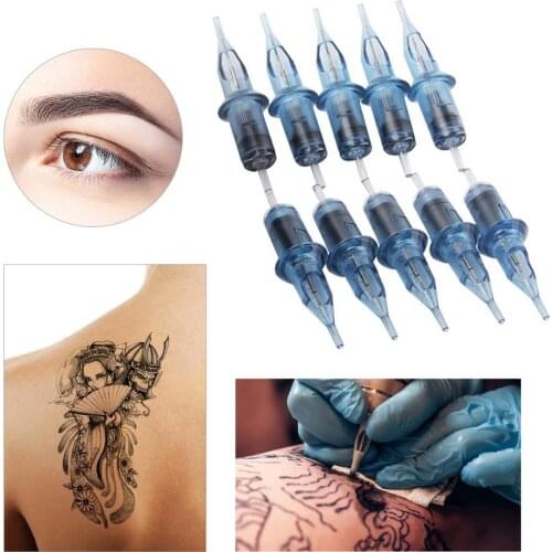 10Pcs Disposable Cartridge Tattoo Needles RL/RS/RS/M1 Semi-Permanent Eyebrow Makeup Needle for Tattoo Machine Tattoo Accessories