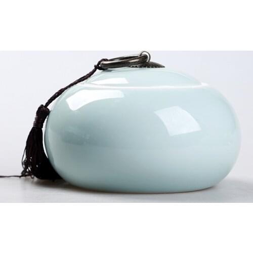 Portable Ceramic Tea Jar Top Grade Crackle Glaze Kavanoz Coffee Candy Jar Mini Bottle Porcelain potes de cozinha armazenamento