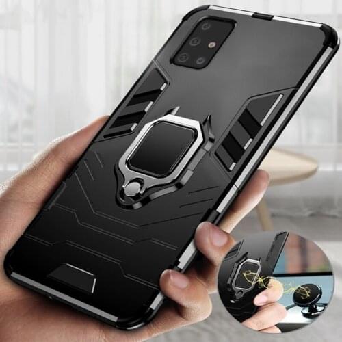 Shockproof Armor Case For Samsung A51 A71 A31 A12 A52 A72 Phone Cover For Galaxy S21 Plus S20 Magnetic Ring Bracket Phone Case