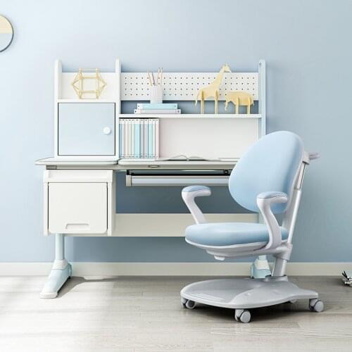 Study Table Childrens Desk Household Solid Wood Writing Table and Chair Set Primary School Desk Can Be Lifted Small Apartment