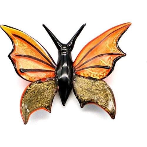 Handmade Glass Butterfly Miniature Figurines European Style Insect Animal Craft Gifts For Kids Home Decor Garden Fairy Ornaments