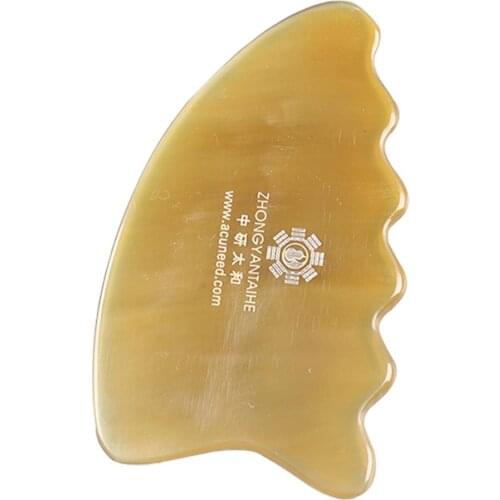 Buffalo Horn Guasha Board Massage Guasha Board Horn Gua Sha Massage Board Scraping Plate Buffalo Horn Triangular Scraping Plate