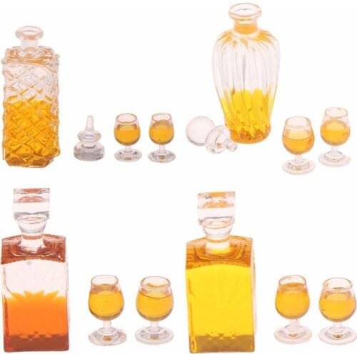 1Set Colorful Wine Bottles Dollhouse Miniature 1:12 Scale Classic Toys For Kids Scale Models Baby DIY Toys
