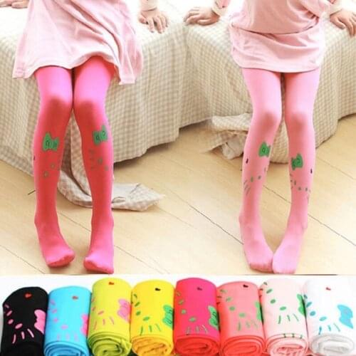 1Pcs/Lot Girls Cartoon Tights Stocking Kids Pantyhose 3-8 Years