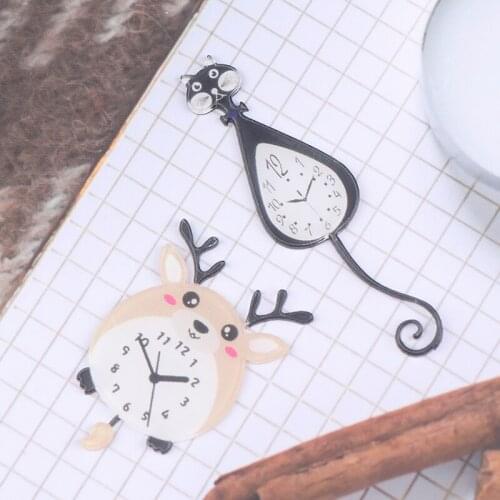 1Pc 1:12 Scale Cute Dollhouse Miniature Cartoon Wall Clock Play Doll House Decor Dollhouse Accessories