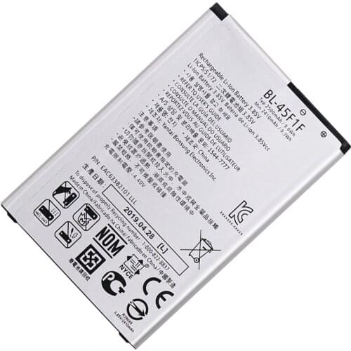 1x New 2500mAh Battery Replacement for LG K4 2017 / M160 LG Aristo MS210 /2017 Version K8 BL-45F1F Baterij Smart Phone Batteries