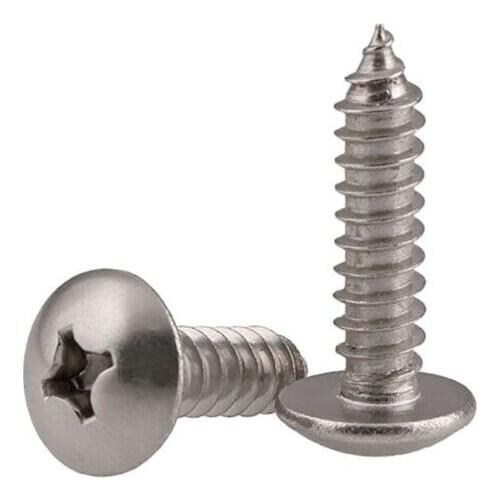 30PCS M3 M4 M5 M6 Truss Self-Tapping Screw A2 304 Stainless Steel Phillips Screw